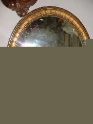 specchiera ovale oro zecchino